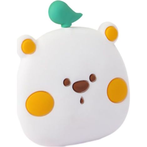 Cale Porte Poignée De Porte De Dessin Animé,Tampon Anti-Collision,Protection Murale D'Aspiration De Porte,Autocollant En Silicone Silencieux 2Pièces,Ours