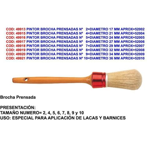 FPLUS baja pintor brocha prensadas nº   5 diam. 24 mm aprox 52005