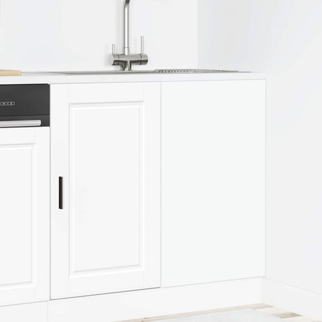 vidaXL Kitchen Base Cabinet "Porto" White Engineered Wood (1/5)