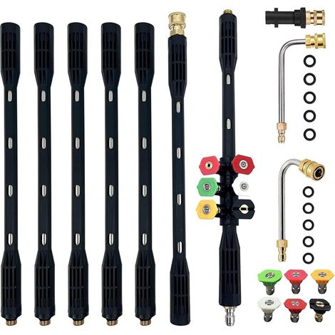 Adaptateur Lance de Nettoyeur Haute Préssion avec Raccord Femelle Rapide 1/4'' Compatible avec les Nettoyeurs Haute Préssion Karcher/Kärcher Série K2, K3, K4, K5, K6, K7