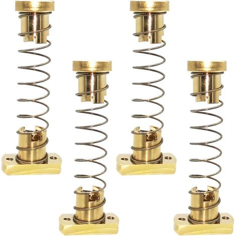 Anti-Backlash Ressort, 4 ensembles à axe Z Éliminé Écrou Gap, T8 anti-contrecoup, Écrous a Ressorts pour 3D Imprimante 8mm Acme Tige Filetée(pas 2 mm, plomb 8 mm) (1/4)