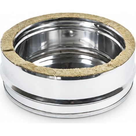 MAKA Tappo Scarico Condensa Canna Fumaria Doppia Parete Inox Ø 100 mm (esterno 120) (1/5)