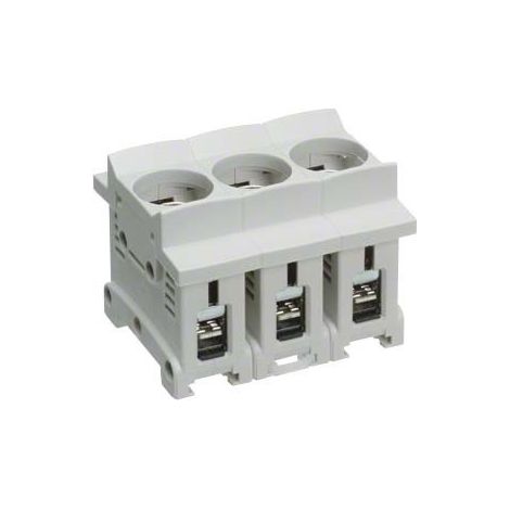 Portafusibles para carril DIN LD046, 3 polos, 63 A, D02, 400 V.