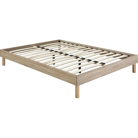 Rete a doghe 140 x 190 cm Naturale chiaro - MUCHIGAN di YSMÉE