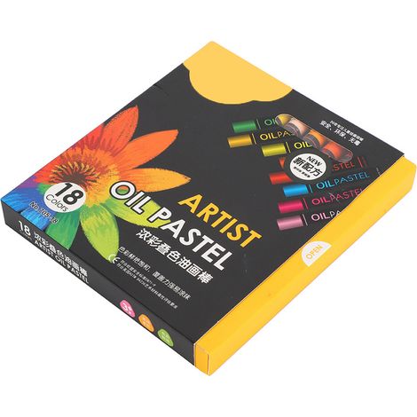 18 Crayons Pastel Huile HeavyColor - Set de Dessin Graffiti pour Enfants, Bâtons Cartoon pour Peinture (1/5)