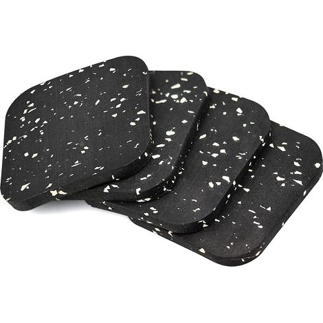 4 Pièces Antiderapant Patin en Caoutchouc 100 x 100 x 10mm Tampon Caoutchouc Patins Antidérapants Meuble pour Meubles lit Machine à Laver et sèche-Linge (1/4)