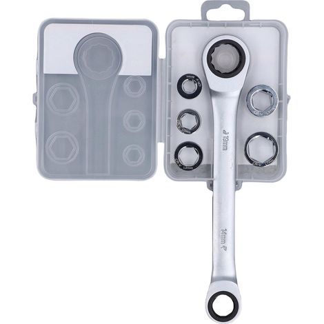Fixed ratchet with 72 teeth - 14-19mm sockets, double head, high-torque multi-tool (1/5)