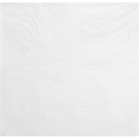 Serviette en ouate blanche 30 x 30 cm gaufrée-collée 2 plis pliée en 4 - 4800 unités - Betik