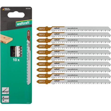 Lames de scie sauteuse, coupe fine - Lame HCS avec queue en T - Idéale pour le bois tendre et le MDF - Profondeur de coupe 65 mm (1/3)