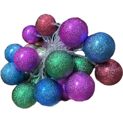 Guirlande Lumineuse Noël - 20 Boules LED - 300 cm - Alimentation USB - Pour Arbre Sapin Guirlande Murale Extérieure Intérieure Jardin (1/5)