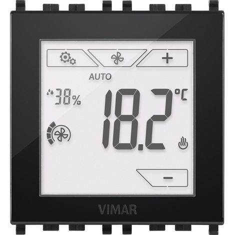 VIMAR - 02951 Termostato touch domotico 2M nero