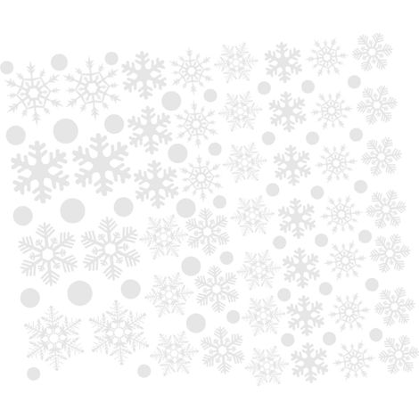 Lot de 18 Stickers Fenêtre Flocons de Neige PVC, Noël Réutilisable, Sans Colle, Vitres et Miroirs, 20 x 30 cm (1/5)