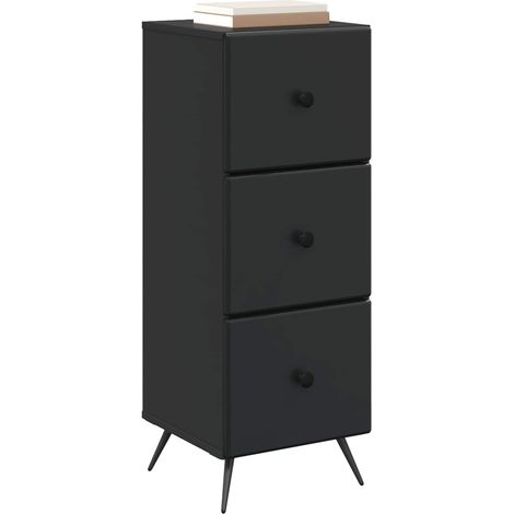 Maison Exclusive - Mobile con Cassetti Nero 33 x 34,5 x 90 cm Legno ingegnerizzato