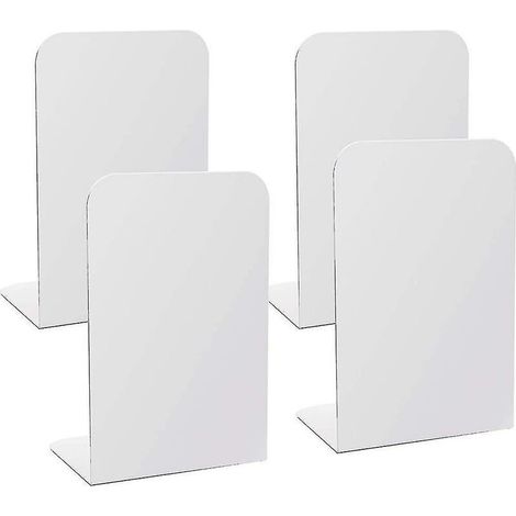 Serre-livres en métal blanc. Serre-livres pour étagères avec coussinets en mousse. Livre robuste (1/5)