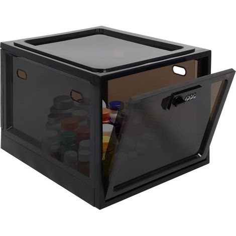 Abschließbare Box 2 Stück, Transparente Kiste mit Zahlenschloss (1/5)
