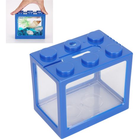 Aquarium Stacking Poisson Rouge Décoration Paysage pour Combattant et Algue Bleu (1/5)