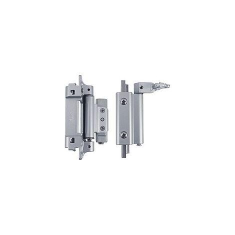 Fapim – Sachet de 2 paumelles oscillo-battant aluminium gris – Épaisseur 3,5 mm – Solution complète pour menuiserie