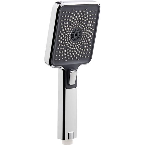 SCHÖNER WOHNEN-Kollektion Handbrause VERINA, wassersparender Duschkopf eckig, Duschbrause mit 3 Strahlarten, Chrom (1/2)
