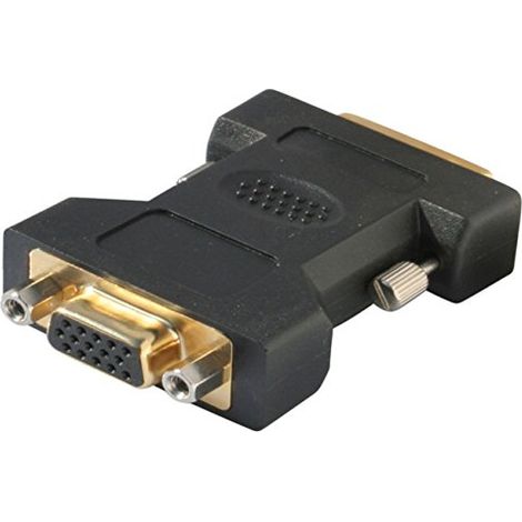 S-Conn DVI-I Stecker/VGA Buchse VGA (D-Sub) Schwarz - Videokabeladapter (DVI-I, VGA (D-Sub), Stecker, Buchse, Gold, Schwarz)