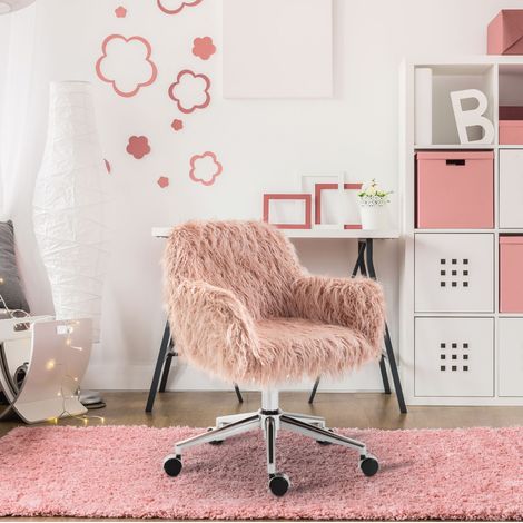 MEUBLIV chaise de bureau rose – hauteur réglable, pivotante, sans matelas (1/5)