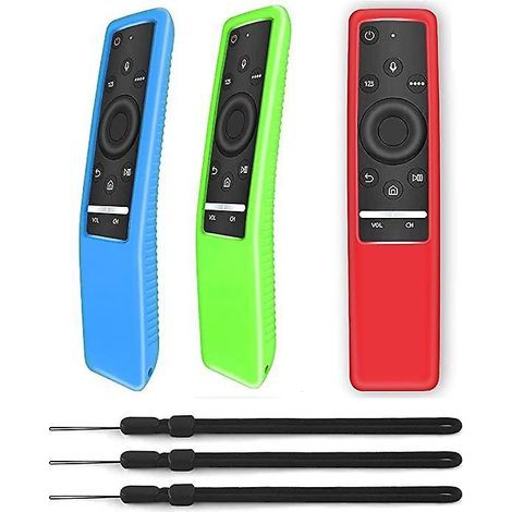 Set di 3 custodie protettive in silicone per telecomandi Samsung Smart TV, serie BN59, anti-smarrimento, antiurto, luminose, custodia protettiva per telecomando TV Samsung (1/5)