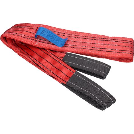 Élingue de levage souple 5T sangle PES renforcée plate 12cm large, transport 2 mètres, écharpe de manutention robuste (1/5)