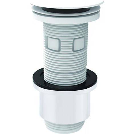 Bonde universelle digiclic ou fixe, H. 100mm, clapet et corps ABS blanc satiné (1/5)