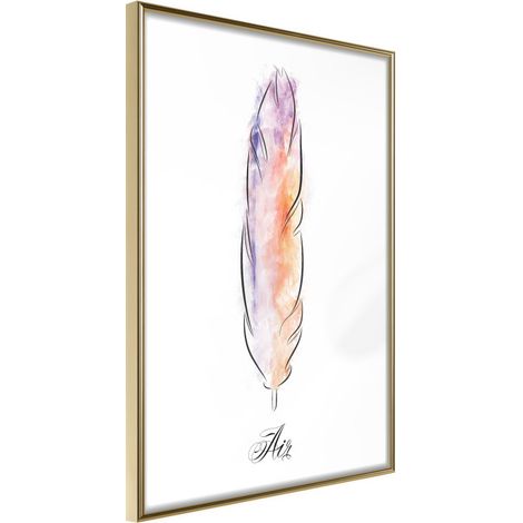 Affiche Murale Encadrée "Lightness I" 40 x 60 cm Or (1/2)