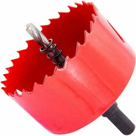 Pour une perceuse 1 pc, scie cloche bi-métal forêt coupe-trou avec tonnelle pour bois et métal 50mm (1/5)