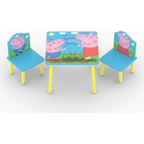 Peppa Pig Table & 2 Chairs - MDF/Wood - L50 x W50 x H48.5 cm