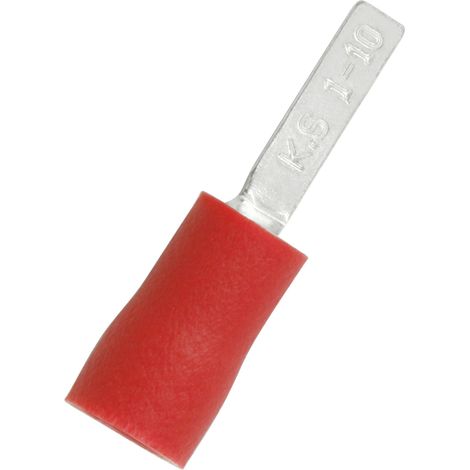 Cosse à sertir type languette Isolée RS PRO, 2.3mm x 0.75mm Rouge, 0.5mm² - 1.5mm²