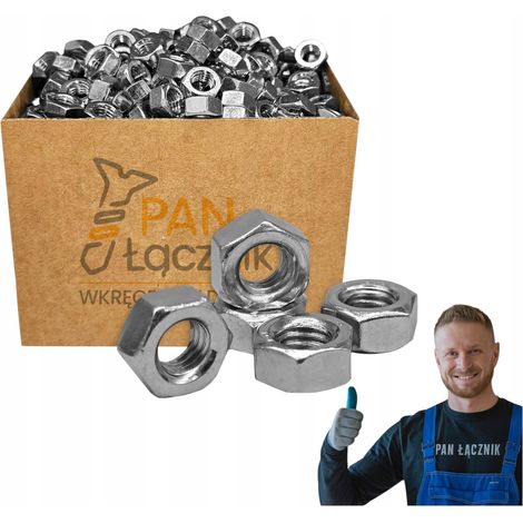 Écrous Hexagonaux Pan Łącznik, M8, DIN 934, Zingués, Sac 1 kg (1/5)
