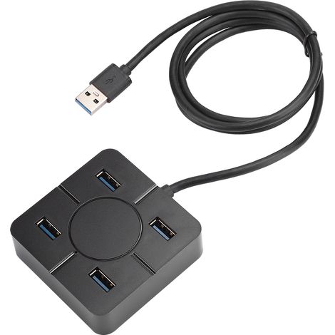 Hub USB 3.0 4-en-1 Multiprise Multiport Station d'accueil 4 Ports Accessoire Ordinateur Portable Noir (1/5)