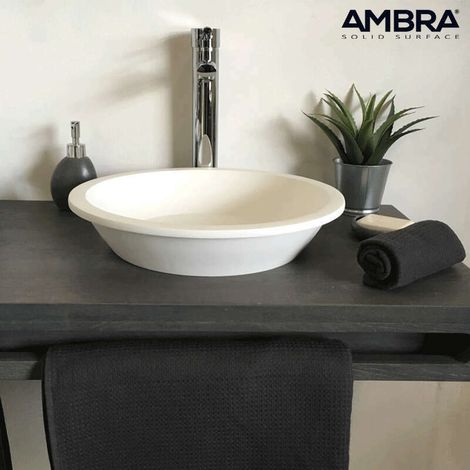 Bloom Collection – Aufsatzwaschbecken aus Mineralwerkstoff, 41 cm – Ambra (1/5)