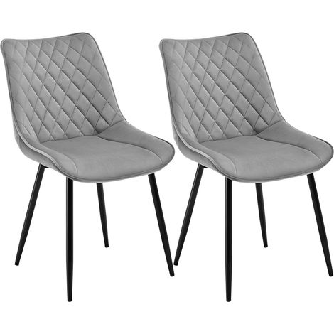 WOLTU 2pcs dining chairs Kitchen Counter chairs Lounge Leisure Living Room Light Grey