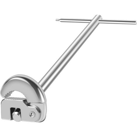 1 Clé télescopique pour évier, mâchoire réglable 3/8 à 1-1/4 pouce, tête pivotante 180 degrés, acier chromé, plomberie salle de bain (1/5)