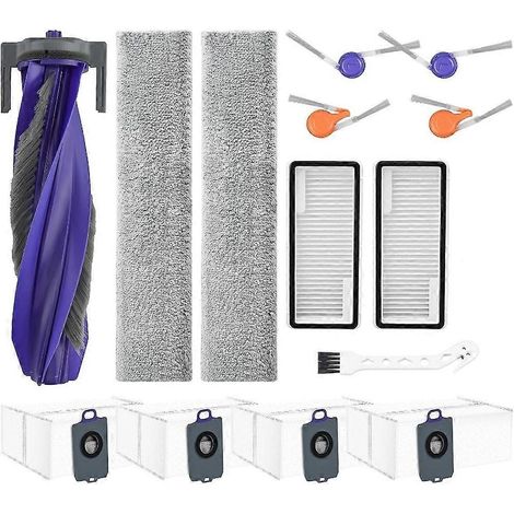 Ensemble d'accessoires de 14 pièces pour aspirateurs robots Narwal Flow : brosse principale, sac à poussière, bac à poussière, filtre et chiffon de nettoyage. (1/5)