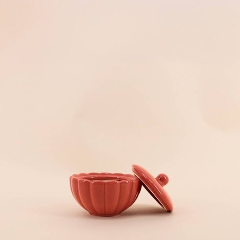 Bougie parfumée en céramique corolle à couvercle 11cm (1/5)