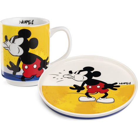 Disney Mickey Mouse I Am set dessert mug ceramica giallo
