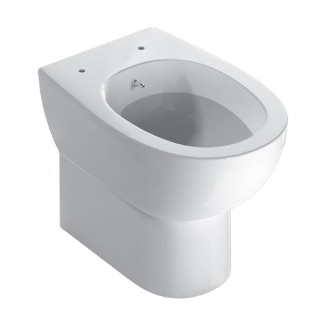 Vaso/bidet MULTI a terra in ceramica 54x36 cm Globo 4All MDB01BI  Bianco - Ceramica - Con copri wc
