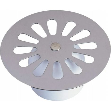 Wirquin Pro – Grille cloche marguerite inox diamètre 85 mm – Pour bonde de douche 60 mm – Grille universelle pour siphon (1/3)