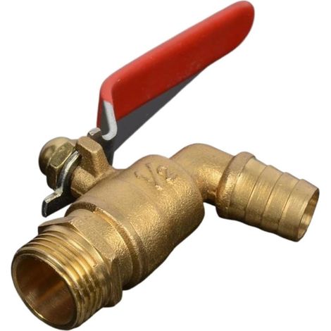Robinet d'eau Chaude en Laiton 1/2 "3/4" 1 ", Robinet de chaudière, Robinet coudé à Bille avec poignée (Color : 0, Size : DN25) (1/5)