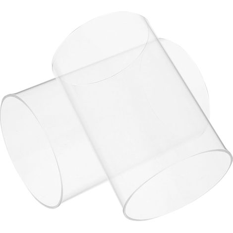 Bougeoir Verre Transparent Cylindrique 2 Pièces en Verre, Anti-Vent (1/5)