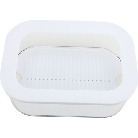 Boîte de conservation charcuterie réfrigérateur avec couvercle bacon déjeuner empilable boîte de stockage alimentaire simple couche 22,5x16x9cm (1/2)