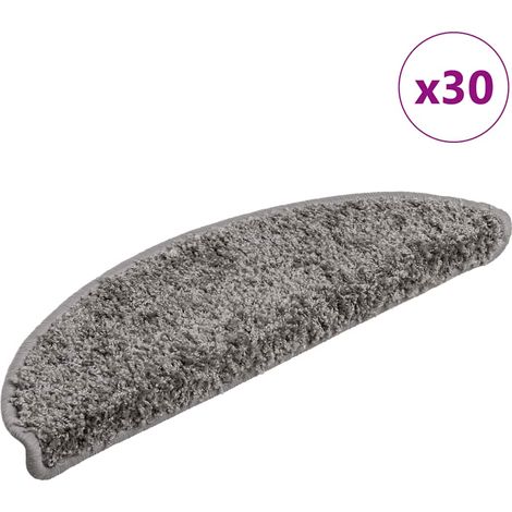 Stufenmatten 30 Stk. 56x17x3 cm Grau Halbrund