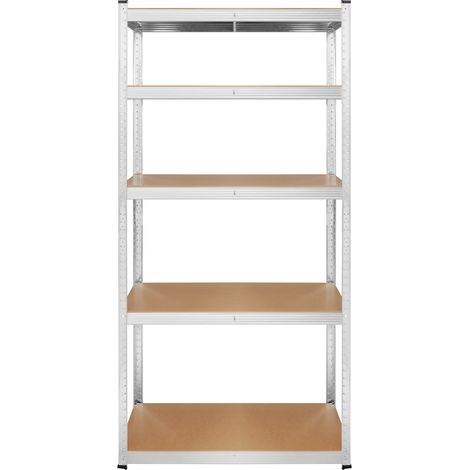 Scaffale metallico portaoggetti 180x90x40 argento Rebel (1/4)
