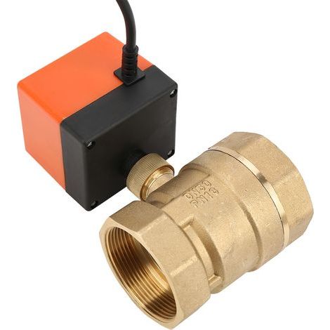 Vanne motorisée en laiton AC 220V, DN50 2 voies, commande électrique 2 points avec câble 3 fils pour systèmes de contrôle (1/5)