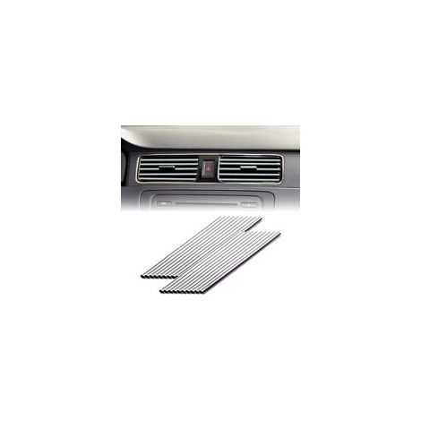 20 IntéRieur De Voiture En PVC Accessoire Les Bouches D'AéRation Droites Interieur Voiture De 20 cm Pour Toutes Morceaux Accessoires(Argent) (1/5)