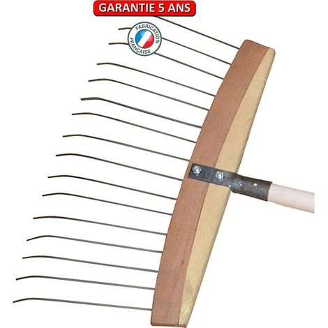 OUTILS PERRIN Balai à feuilles et gazon "bois/acier" sans manche (1/2)
