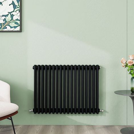 AICA 600x830mm 3 Column Horizontal Black Radiator Central Heating Cast Iron Style
